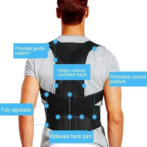 Posture Corrector Therapy Shoulder Belt – Adjustable Back & Shoulder Support for Better Alignment and Pain Relief